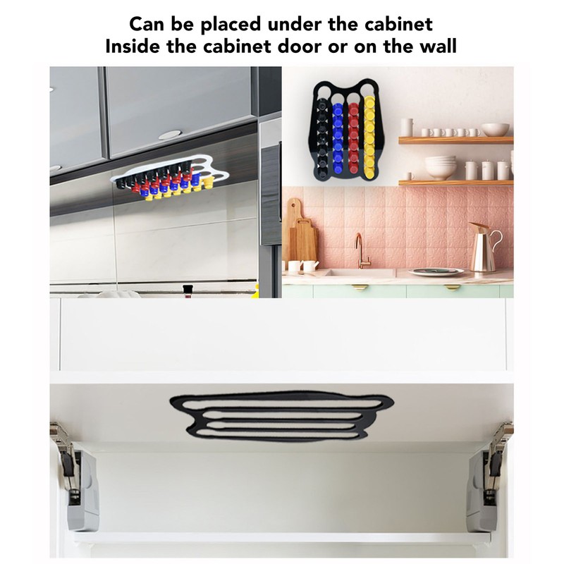 Capsule Holder Black Mount Organizer Acrylic Vertically Horizontally Mounted On