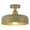 Modern Semi Flush Mount Ceiling Light Fixture, 12.6" Metal Shade