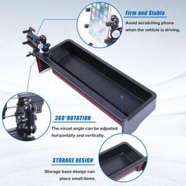 YinanIutos Dashboard Phone Holder With Storage Box Compatible with Hummer EV Accessories 2024 2025 Phone Mount Dash Storage Tray Insert Behind Screen Organizer Storage Accessories (Type-C)