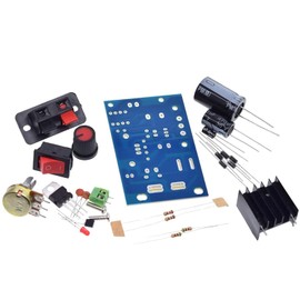 LM317 DIY Kit Step Down Power Supply Module Adjustable Voltage Regulator Switch Resettable Fuse Electrolytic Capacitor Board