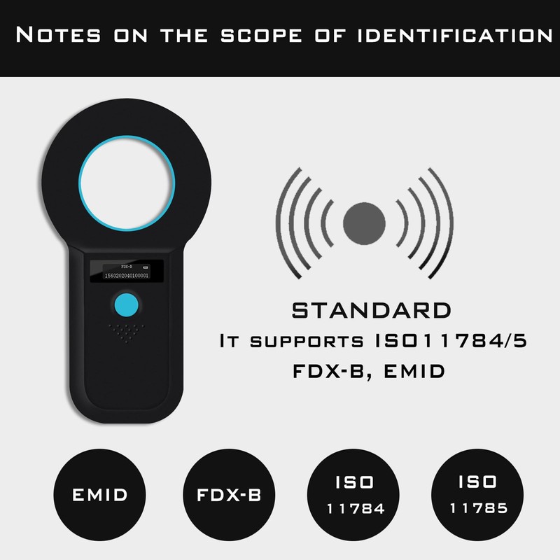 Smoostart Microchip Scanner, 1000 Records Increased Huge Data Storage Upload