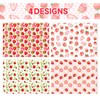12 Sheets Strawberry Premium Kraft Wrap Paper