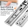 YENUO Stainless Steel Soft Close Drawer Slides, Full Extension Side