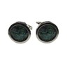 Circular Green Computer Circuit Circuitry Design Cufflinks