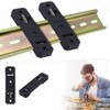 AHANDMAKER 10Pcs DIN Rail Mounting Brackets, 76x20x8mm Rectangle Universal Mounting