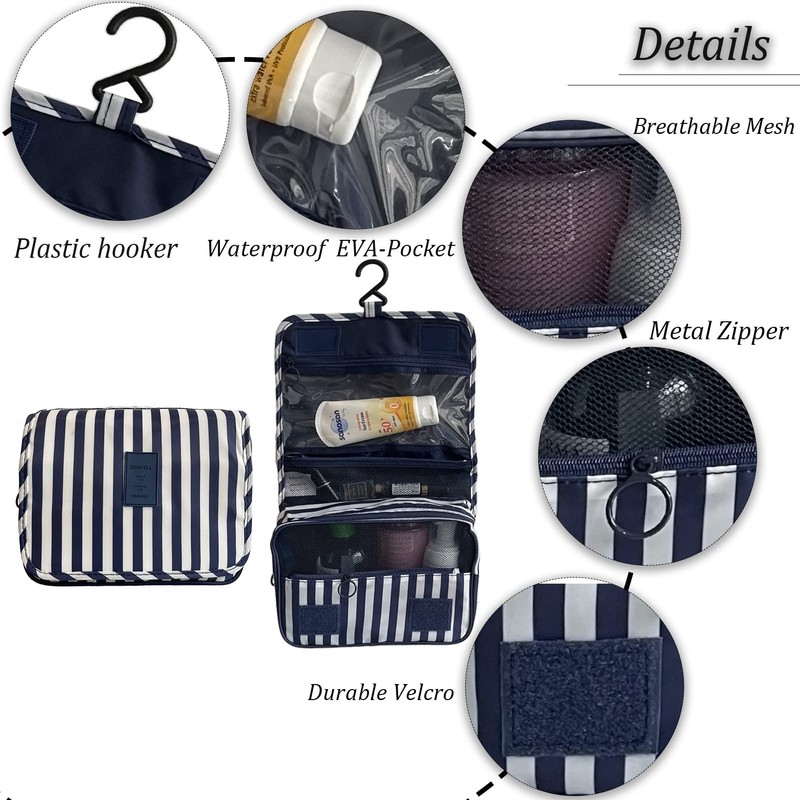 L&FY Hanging Travel Toiletry Bag Women's Cosmetic Organizer Makeup Pouch