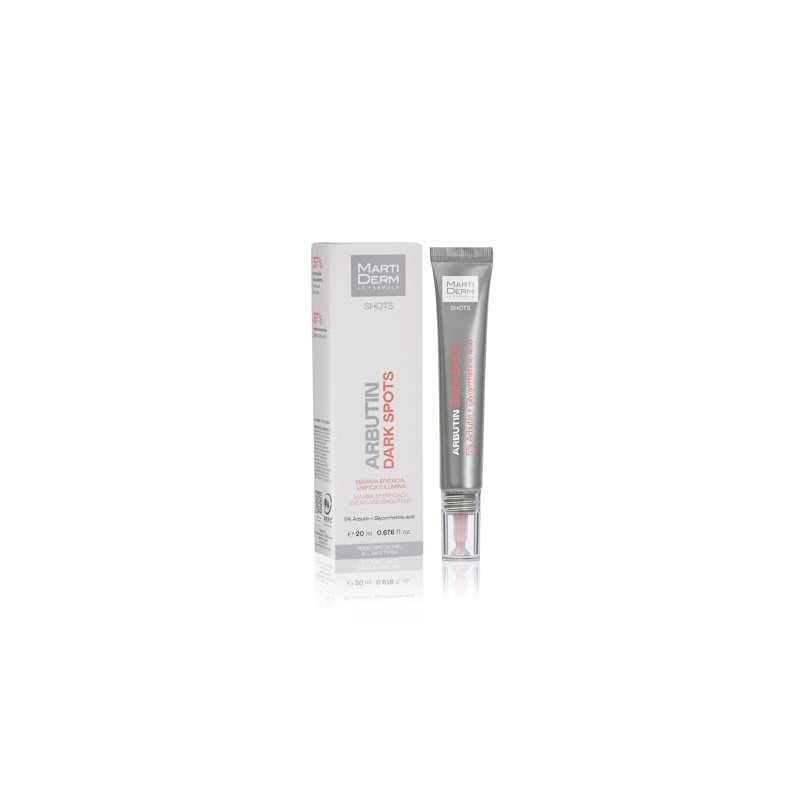 MartiDerm SHot Arbutin Dark Spots, Efecto despigmentante, Ilumina y Unifica