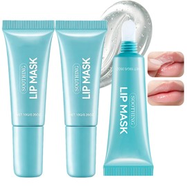 2Pcs Cooling Peel Off Lip Mask,Clear Lip Balm Gentle Exfoliator