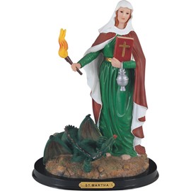 ICE ARMOR 12" H Saint Martha Statue Martha of Bethany Holy Figurine Religious Decoration Office Desk/Home/Living Room/Table Decor, Perfect House Warming Gifts for New Home