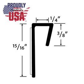 Outwater Plastic J Channel Fits Material 1/4 Inch Thick White Styrene Cap Moulding with Adhesive 8 Foot Length Pro Pack (Pack of 5, 40 Feet Total)