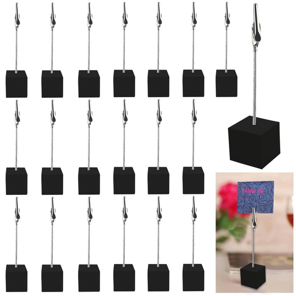 Pack of 20 Photo Holders with Clips, Memo Clip Holder,