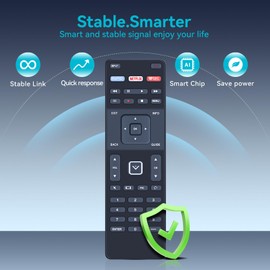 ZWP XRT122 Replacement Remote Control for VIZIO Smart TV D32-D1 D32H-D1 D32X-D1 E40X-C2 E43-C2 E48-C2 E50-C1 D40F-E1 E55-C1 D39H-D0 D40-D1 D40U-D1 E32-C1 E32H-C1 E40-C2 D55U-D1 D58U-D3 D60-D3 D65U-D2