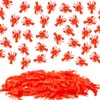 50 Pcs Lobster Toy Soft TPR Rubber Lobster Models Fake