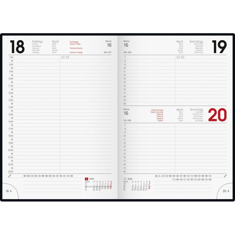 BRUNNEN Book Calendar Model 795 (2025), 1 Page = 1
