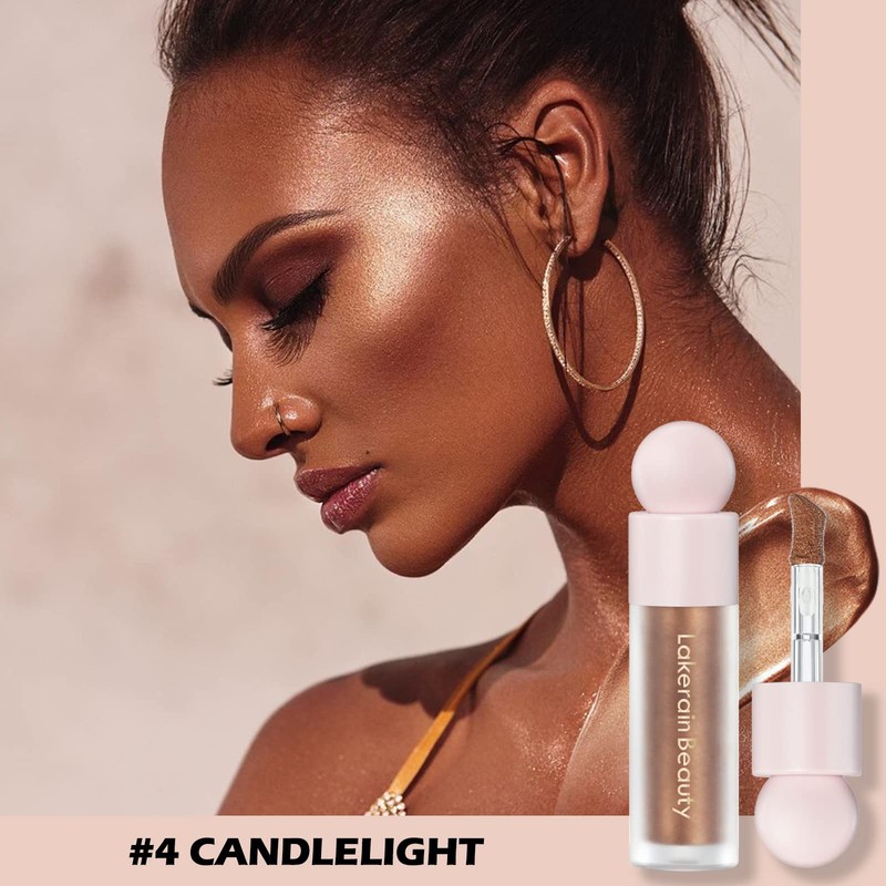 Erinde Liquid Highlighter Makeup, Face Highlighter Bronzer Makeup Stick, Natural