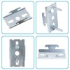 Kowibcl 4 Pcs Double Curtain Rod Bracket Hangers, Wall Mounted