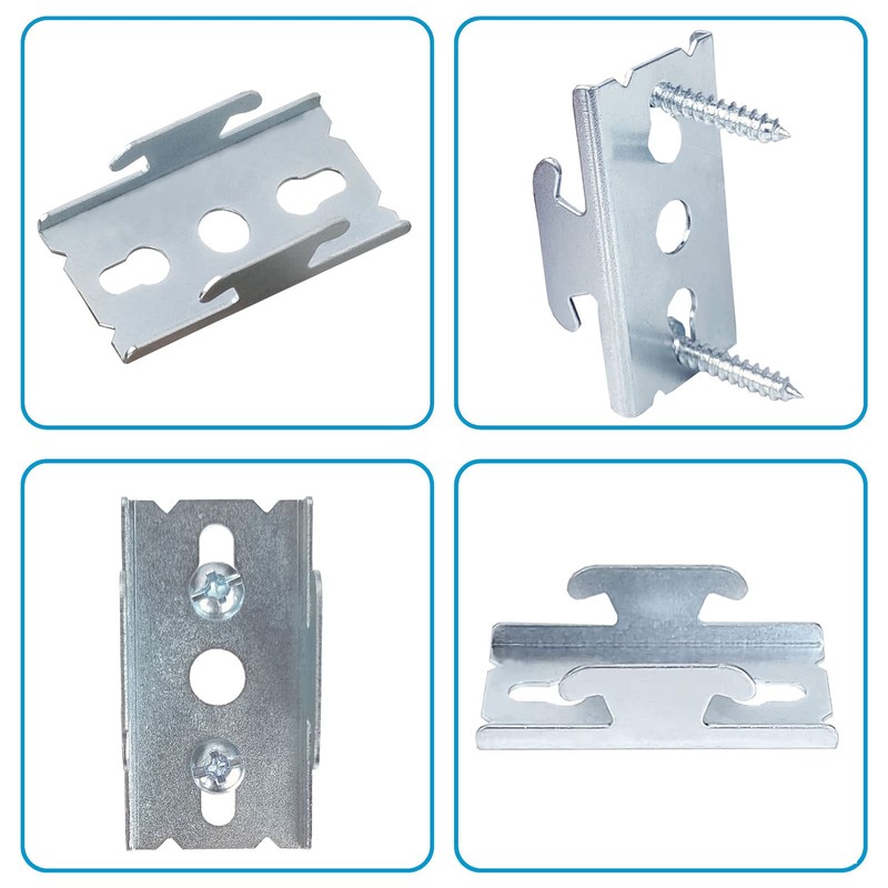 Kowibcl 4 Pcs Double Curtain Rod Bracket Hangers, Wall Mounted