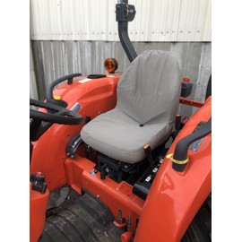 Durafit Seat Covers, KU20-X4 Compatible with Kubota MX5800/MX6000 Tractor. Exact Fit seat Covers for one Piece high Back Plastic seat. Taupe Twill
