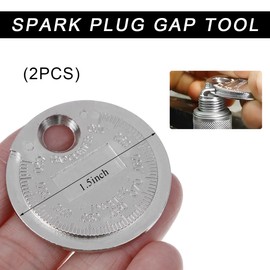 DXNQ 2 PCS Spark Plug Measuring Tool, Zinc Alloy Measuring Wire Spark Plug Gap Gauge Tool Scaled from 0.020" to 0.100", Portable Spark Plug Adjustment Tool, Gap Measuring Tool Car Accessories