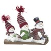 Decorative Figurine Three Snowmen (B) on Sleigh