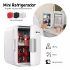 Bluelander Mini Refrigerador Frigobar 4l 6 Latas Casa Cosméticos Blanco