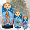 Little Fishes 3-Nest Matreshka Wooden Nesting Dolls Set, Coastal -