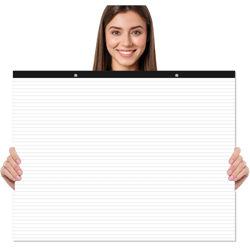 Yaridar Large Lined Paper Pad - 22" x 17" Ruled