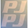 PJ Trailers Tongue Replacement 10” Stickers White (set Of 2)
