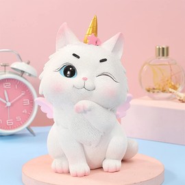 Unicorn Kitty Coin Piggy Bank Unicorn Cat Money Saving Box Nursery Decor