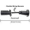 XUKEY 7-Way Blade to 7- Pin Round Trailer Adapter Plug