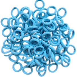 100 Pieces Elastic Baby Hair Ties 2cm Blue Hair Bands Kid Colored Ponytail Holders for Baby Girl Toddler