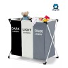ShopMall Cesto De Ropa Sucia Plegable Hogar 3 Compartimentos