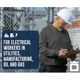 Oberon FR Arc Rated Safety Shirt For Men - Cotton Henley - Flame Resistant - 11 Cal - Pocket - Gray