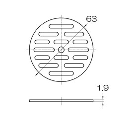SANEI Drain Dish, Diameter 2.5 inches (63 mm), H40F-63