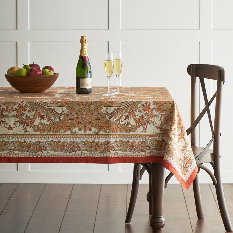 Maison d' Hermine Kashmir Paisley 100% Cotton Tablecloth 54 -