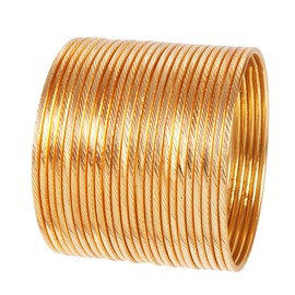 Touchstone Indian Bollywood Bangles Pretty Hand Gear Beaten Metal Fine Cut Edges Bangle Bangle Bracelets in Gold or White Tone for Women, Gemstone, Without gemstones