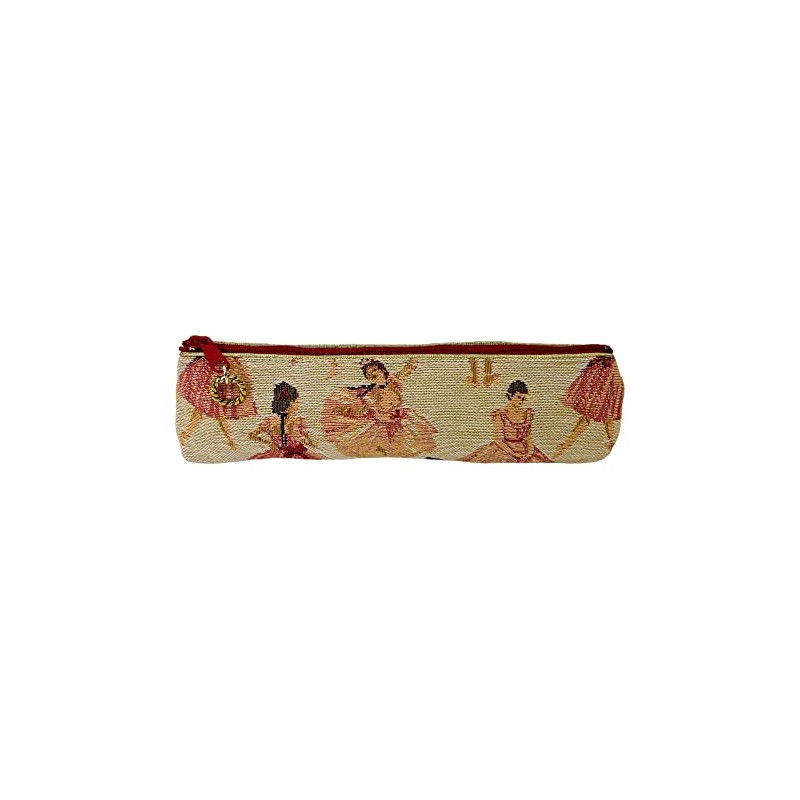 Ballerina Gobelin Pen Case, Made in Japan, beige/red, Gothic