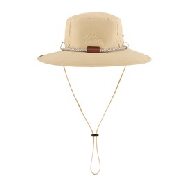 Faletony Buschhut Boonie Hat Sonnenhüte Fischerhüte Breite Krempe Sonnenhut mit Kinnband Fischermütze Outdoor Hut für Herren Damen (Polyester, Khaki)