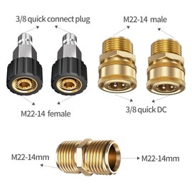 POHIR Pressure Washer Hose 100ft with 1/4 Quick Connect Fittings, Kink Free 4000 PSI High Pressure Replacement Hose M22 14/15mm Thread Compatible, Flexible Extension Hose