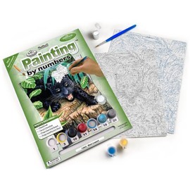 Royal & Langnickel Painting by Numbers Junior Small Art Activity Kit, Black Leopard