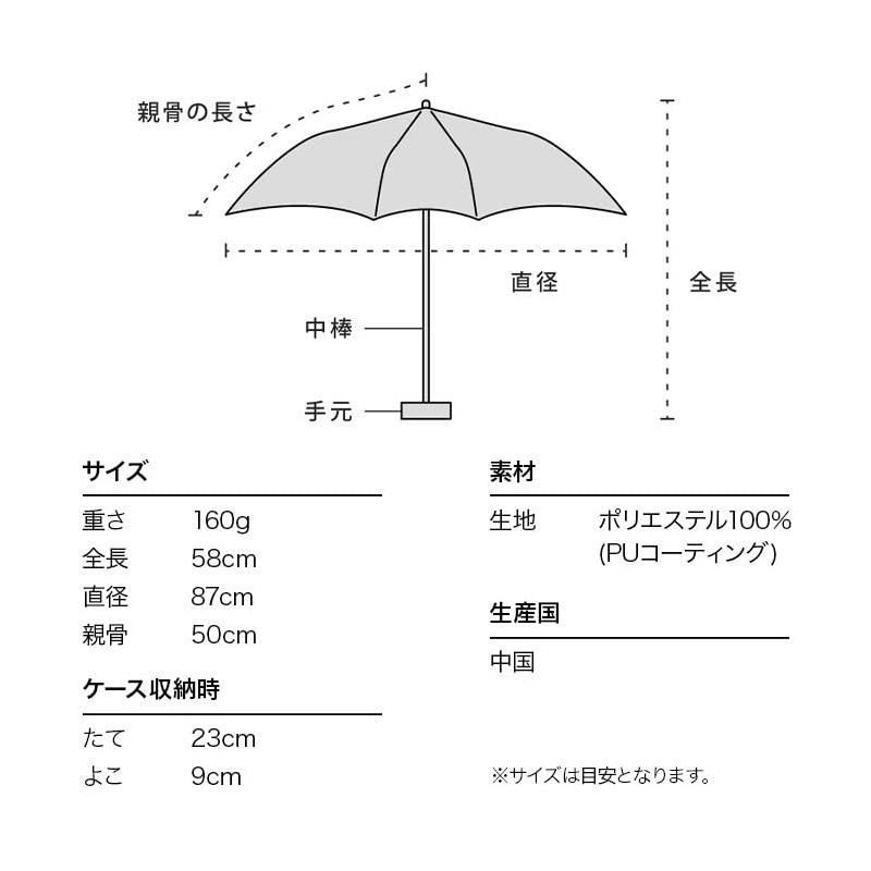 2022 Wpc. 801-972 Women’s Mini Folding Parasol, Blackout, Star Pattern,