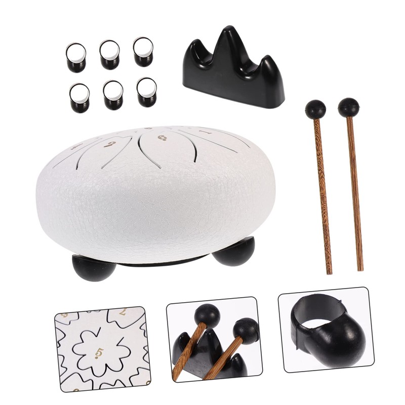 FUNOMOCYA 1 Set 6 Steel Tongue Drum Kit Handpan Drum