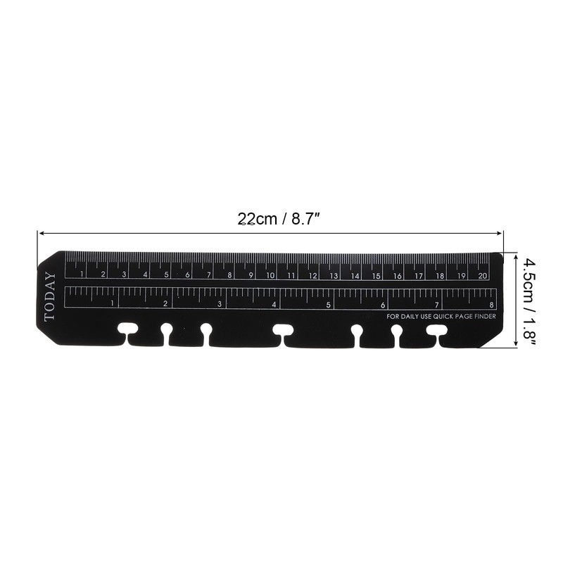 PATIKIL 20pcs 22cm x 4.5cm Bookmark Ruler Snap-in Ruler Page