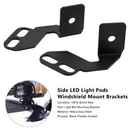 Areyourshop Side LED Light Pods Windshield Mount Brackets for Kawasaki Teryx 750 2010-2023, Teryx 800 2014-2023, Teryx4 750 2012-2024, Teryx4 800 2015-2024 Model