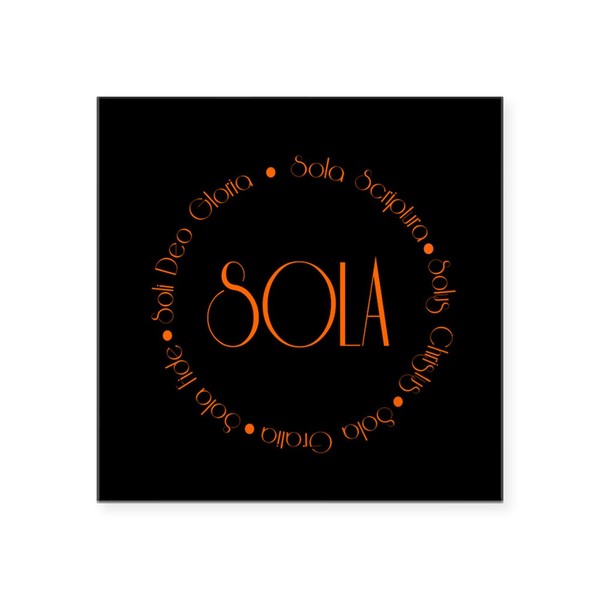 CafePress 5 Solas Sticker Square Bumper Sticker Car Decal