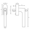 Ck-türbeschläge New Orleans V3 Lockable Window Handle V2A Stainless Steel