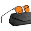 ANYLUV Blue Light Glasses Men, Stylish Square Carbon Fiber Eyewear,