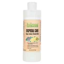 Earthworm Garbage Disposal Cleaner and Odor Eliminator/Disposal Care Removes Buildup, Cleans, and Freshens your Kitchen Sink - 16 Oz, Fresh Lemon Scent, Septic Safe
