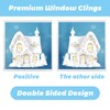 UCLEVER 146pcs Christmas Window Cling 3D Sticker, Snowflake Santa Snowman