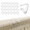 Table Cloth Holder Clips, 24 Pack Clear Tablecloth Clips for